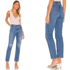 Levi’s original 501 high rise straight leg women’s blue jeans size 26